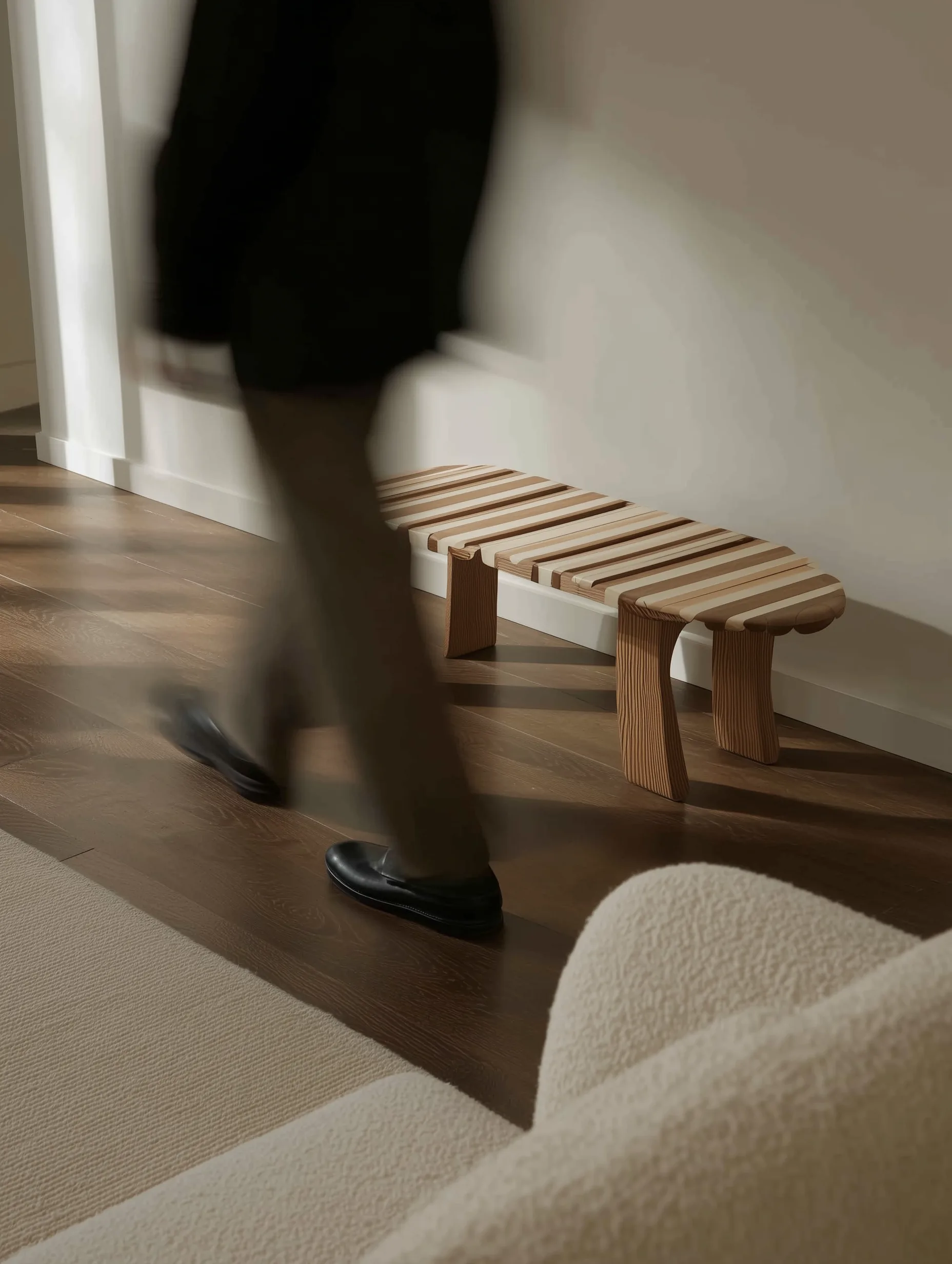 Revalto agent showing a client around a bright modern home